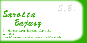 sarolta bajusz business card